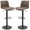 Brown, variant on HOMCOM Bar Stools Set of 2, Swivel PU Leather Counter Height Bar Stools