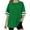 Army Lime Green, variant on Thin Striped Plain Track Gym Casual Running Shirts for Kids Girl Boy Summer Fall Short Sleeve Boat Neck Loose Fit Top T Shirt Blouse Kid 2026 Clothing 12-13 Years