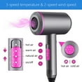 thumbnail image 4 of Kugachren 2000W Powerful Negative Ionic Hair Dryer with Diffuser and 3 Detachable Nozzles, Gray Stainless Steel Professional Blow Dryer for Fast Drying and Frizz Control, 4 of 9