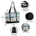 thumbnail image 2 of FORMRS Canvas Laptop Tote Bag for Women with 15.6" Computer Compartments Shoulder Handbag, Winter Village Serenity, 2 of 7