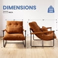 thumbnail image 5 of CELTOSS Modern Accent Chair, Comfy Lounge Chair with Plush Cushion, Sofa Chair with Metal Frame, for Bedroom, Living Room and Home Office, Orange, 5 of 14