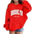 thumbnail image 2 of Brooklyn New York Hoodies for Kids Boys Girls Long Sleeve Casual Graphic Hooded Sweatshirt with Pockets Pullover Tops, 2 of 5