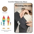 thumbnail image 2 of Adjustable Maternity Leggings High Waisted Maternity Pants, Winter Thermal Fleece Lined Tights, Pregnant Women's Stretch Joggers With Belly Support, Warm Casual Lounge Pants, 2 of 7