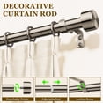 thumbnail image 2 of Heavy Duty Adjustable Curtain Rods for Windows, 1-Inch Diameter Curtain Rod, 32-150 Inches (Nickel), 2 of 7