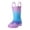 Light Purple, variant on Kids Glitter Rain Boots Toddle Girls Non Slip Rain Shoes with Easy on Handles Slides Sparkly Lightweight Jelly Shoes Light Purple Size 11 Little Kid