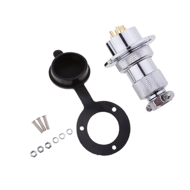 Enchufe Conector con Cubierta Prueba de Agua para Luces Mástil Radio de Vehículos Soledad Conector de enchufe impermeable