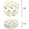 thumbnail image 1 of FMSHPON Ocean Theme Simple Seashell Starfish Conch Set of 4 Round Coaster for Drinks, Absorbent Ceramic Stone Coasters Cup Mat with Cork Base for Home Kitchen Room Coffee Table Bar Decor, 1 of 6