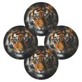 thumbnail image 6 of Round Plate Mat 15.4x15.4 Inchesx1 Placemat Table Mat Kitchen Mat Coffee Mat Fabric Thick, Strong Wear-Resistant, Heat Resistance Yellow Pretty Tiger Pattern, 6 of 7