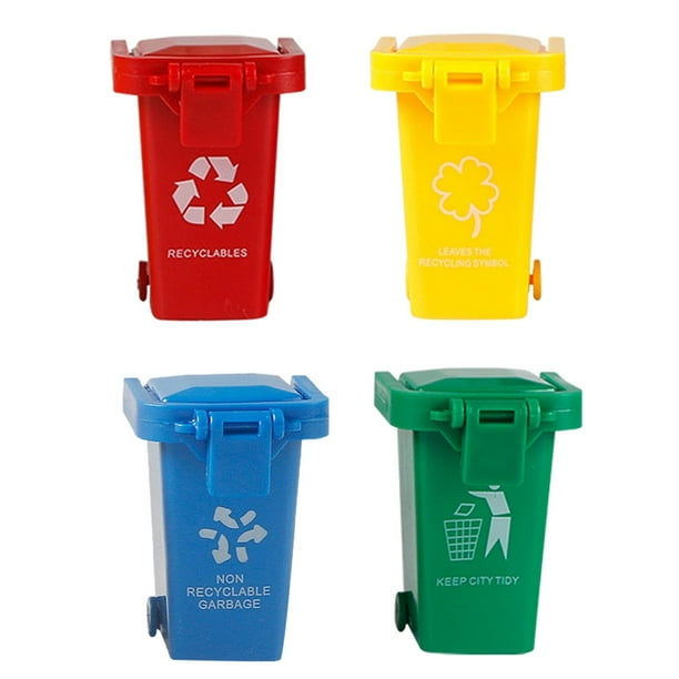 Garbage Toy Can Trash Mini Truck Toys Bin Cans Kids Miniature Curbside