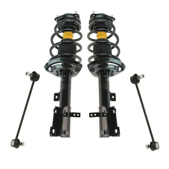 TRQ 4 Piece Suspension Kit Complete Strut & Spring Assemblies w/ Sway Bar Links PSA56510