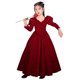thumbnail image 5 of Vestido de manga larga para niñas Vestido rojo para año nuevo para niñas pequeñas Vestido para niñas pequeñas de flores Vestido para actuación de piano en bodas, 5 of 6