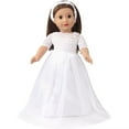 thumbnail image 4 of AlevRam 18-Inch Doll Wedding Outfit Set, White Bridal Dressand Black Tuxedo Suit, 2-Piece Bride and Groom Clothes for 18” Dolls, 4 of 5