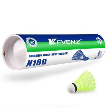 KEVENZ 12-Pack Advanced Nylon Feather Shuttlecocks 77 Grains-High Speed Badminton Balls (Yellow Nylon)