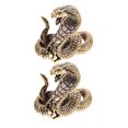thumbnail image 4 of FRCOLOR Brass Snake Statue for Creative Decor Multi Use Perfect for Home Office 2.5 Inch, 4 of 8