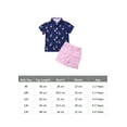 thumbnail image 2 of Canrulo Toddler Baby Boy Short Sleeve Button Down Shirt Shorts Set 2T 3T 4T 5T 6T Outfits Summer Clothes Blue 2-3 Years, 2 of 7