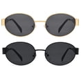 thumbnail image 3 of Gafas de Sol Retro Ovaladas DIMENSIP con Montura Dorada para Mujer y Hombre, 3 of 5