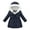 Black, variant on Girls And Boys Winter Coats Heavyweight Hooded Jacket Kid Snow Outwear Cotton Coats 9 Years Black