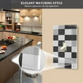 thumbnail image 5 of Yayeee Toggle Light Switch Wall Plate 1-Gang 4.5"x2.7" Home Decorative Outlet Cover, Black and Gray Plaid Pattern, 5 of 7
