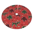 thumbnail image 3 of Faldas para árbol de Navidad a cuadros de 36 pulgadas, gruesas, para decoración navideña de invierno, para decoración rústica de Navidad, 3 of 8
