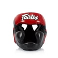 thumbnail image 2 of Casco de boxeo Fairtex HG13 de piel auténtica, negro/rojo, 2 of 5