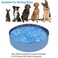 thumbnail image 3 of 63x12" Foldable Dog Kiddie Pool Non-Slip Collapsible Dog Pool Hard PVC Doggie Swimming Pool for Indoor Outdoor Backyard Blue, 3 of 9