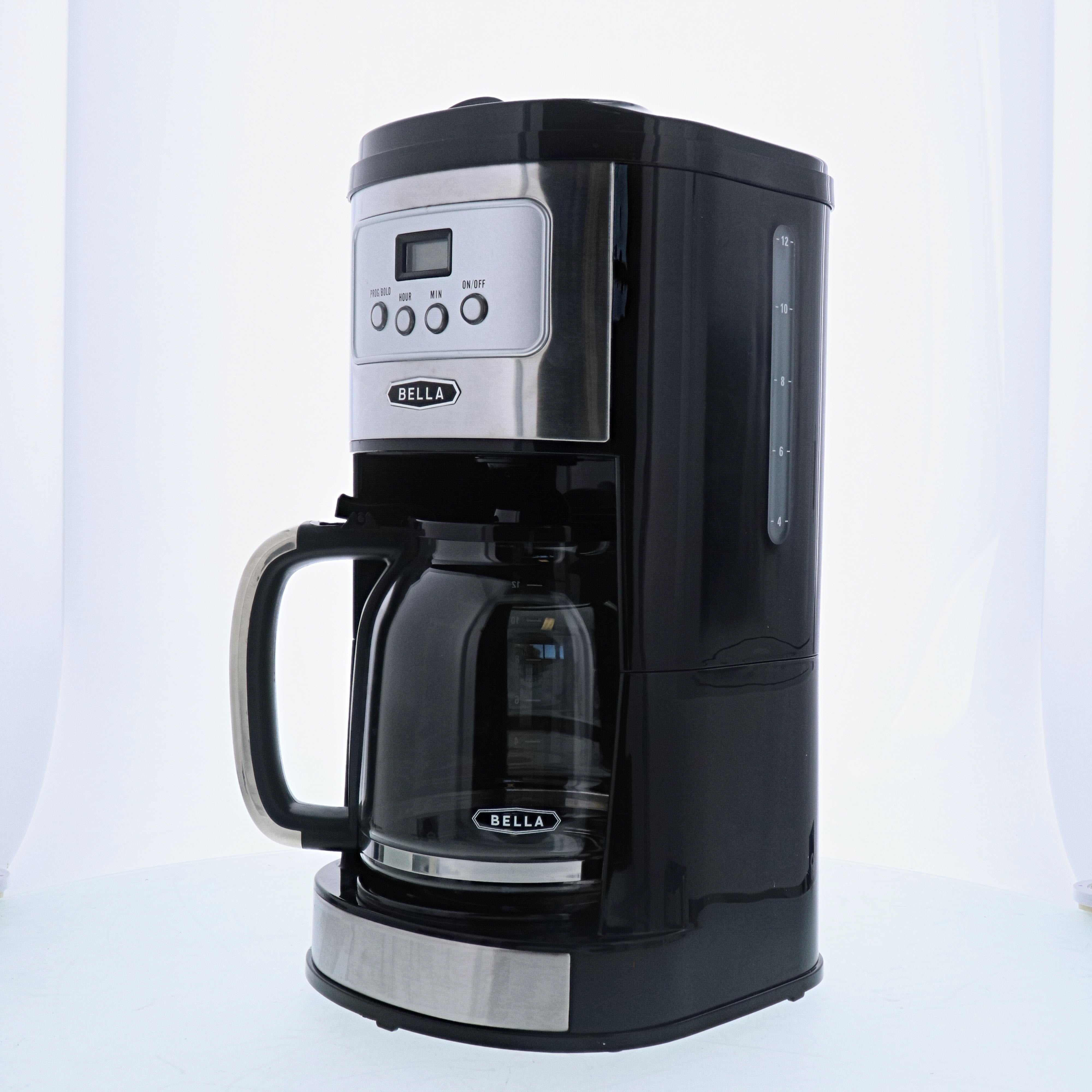 Bella 12-Cup Programmable Coffee Maker Black 14830 - Best Buy