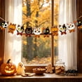 thumbnail image 5 of Halloween Wooden Cat Ornaments Vintage Spooky Black Cat Hanging Decorations With Bow Bell Halloween Party Indoor Home Tree Door Decor, 5 of 6