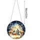 thumbnail image 3 of Fiudx Ofertas de la semana Adornos navideños redondos de acrílico, colgante de bautizo con diseño de bosque, adornos de pared para fiestas, 3 of 6