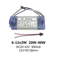 thumbnail image 2 of 900mA Constant Current LED Driver for Lighting Power Supply High PF 3W 10W 20W 30W 40W 50W 60W 2-3x3W 2-6x3W 6-12x3W 10-20x3W ,Ease of Installation, 2 of 7