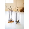 thumbnail image 3 of Kalalou Set of Three Nesting Demi Lune Wood and Iron Side Tables, 3 of 4