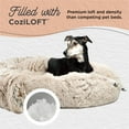 thumbnail image 3 of Best Friends by Sheri The Original Calming Donut Dog Bed & Blanket Bundle – Washable Plush Bed for Large Breeds up to 100 lbs, Large (36" x 36") + Throw (40" x 50"), Shag Faux Fur, Taupe, 3 of 6