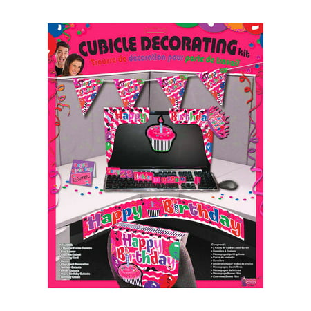 Adult s Happy Birthday  Work Desk Cubicle Office  Pink 