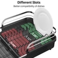 thumbnail image 4 of SNTD Dish Drying Rack, Expandable Dish Rack for Kitchen Counter, Stainless Steel Dish Drainer with Drainboard Set and Utensil Hol, 4 of 9