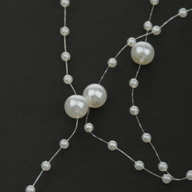 SEWACC 1 Roll Pearl Beads Bridal Jewelry Pearl Bead Chain DIY Sewing Pearl  Artificial Pearl Garland Bead Chains Pearl Trim Pearl Bead Garland Bride