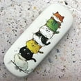 thumbnail image 3 of Boîte de Rangement pour Lunettes de Chat Dessin Animé Portable Motif Chat Rond Mignon en Cuir PU Accessoires de Lunettes Boîte de Rangement, 3 of 4