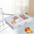 thumbnail image 4 of Lzobxe large Food Storage Containers with Lids Rectangular White Reusable Thickened Four- and Five-compartment Plastic Fast Food Box Washable Plastic Fast Food Box, 4 of 4