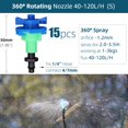 thumbnail image 1 of Greenhouse 1/4'' Barb 90/180/360 Refraction Micro Nozzle Garden Dripping Irrigation Misting System Hanging Humidifier Sprayer He Qiyong unisex, 1 of 2