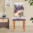 thumbnail image 6 of BZSMCE Chairs Slipcovers Dining Chair Covers Brown Wild Bear Creative Pattern, 6 of 7