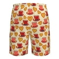 thumbnail image 6 of Kdxio Cups of Tea Pattern Mens Casual Shorts - Drawstring Summer Beach Sports Shorts for Men, 6 of 9