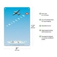 thumbnail image 2 of Swiss Alps - Swissair DC-4 - The Airline of Switzerland - Vintage Airline Travel Poster by Hermann Eidenbenz c.1948 - 8 x 12 inch Vintage Metal Tin Sign, 2 of 4
