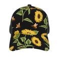 thumbnail image 3 of Lsque Bees and Sunflowers Printed Trucker Hat - Baseball Cap for Men Women - Breathable Mesh Side, Adjustable Fit - for Casual Wear, 3 of 7