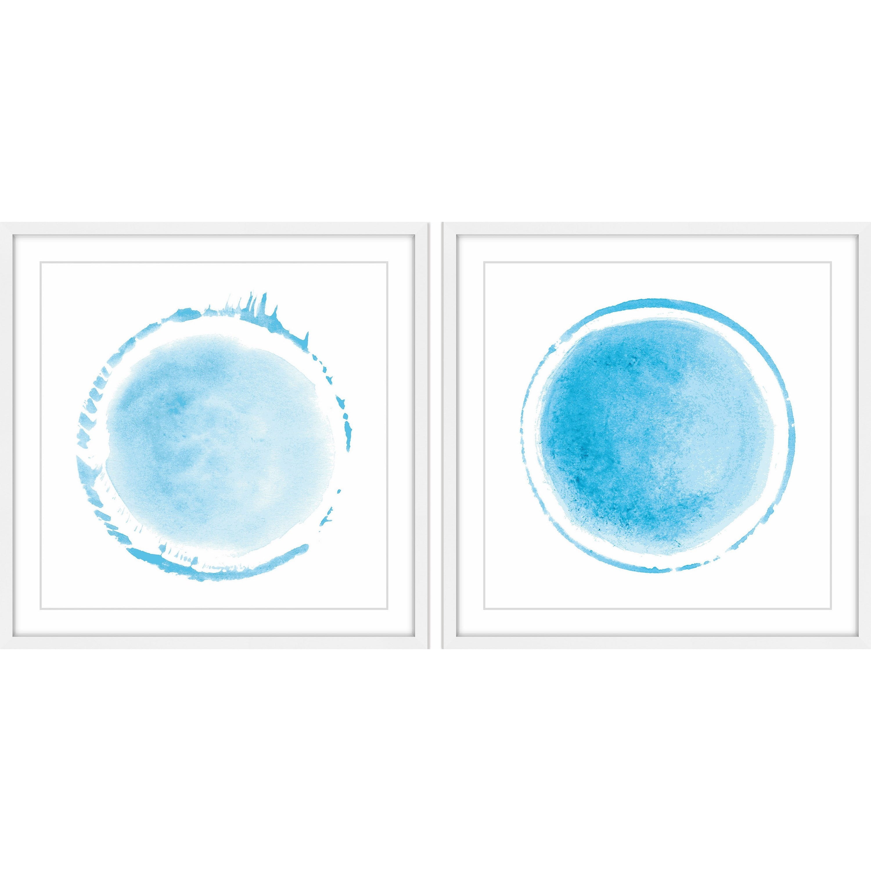 Light Blue Coronas Diptych, Art Prints