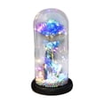 thumbnail image 2 of Flores artificial con LED Iluminado Decoración para el hogar Flor hecha a mano con cubierta de vidrio para mamá Mujer Esposa Novia , Azul SM SunniMix Flores eternas, 2 of 8