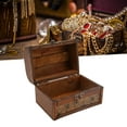 thumbnail image 3 of Wooden Jewelry Box, Retro Design Wide Applications Vintage Wooden Storage Box Sturdy  for Home 6300G 01GK10, 3 of 7