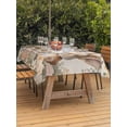 thumbnail image 4 of 54x80 Inch Outdoor Tablecloth with Umbrella Hole Zipper Rectangle Easter Rabbits Rectangular Tablecloths Outside Waterproof Spring Flowers Butterfly Bunny Plants Beige Patio Table Cover for Picnic, 4 of 8