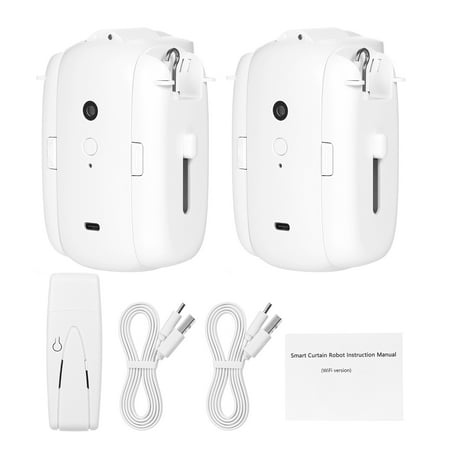 Curtain controller Curtain Motor Voice Curtain Motor Rod Opener Switch I-rail U-rail 2pcs Iuppa Siuke U-rail Wifi White Eryue Dsfen Curtain App Curtain
