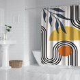 thumbnail image 2 of Orange Boho Geometric and Plant Pattern Shower Curtain 72"x84" ,Bathroom Decorative Shower Curtains Set with 12 Hooks,Modern Waterproof Washable Shower Curtain, 2 of 6