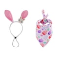 thumbnail image 2 of NWOKYZGH Set of 2 Easter Costume Bunny Ears Headband Cute Bandana Funny Easter Puppy Toy Kit Outfit Eggs Scarf Bibs for Holiday Pet Puppy Party Accessory, 2 of 6