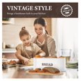 Bread Box for Kitchen Countertop Extra Large Farmhouse Metal Bread Bin