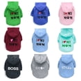 thumbnail image 4 of Suministros para mascotas, ropa para perros, tela polar, suéter momia con capucha, ropa de peluche para otoño e invierno, 4 of 6